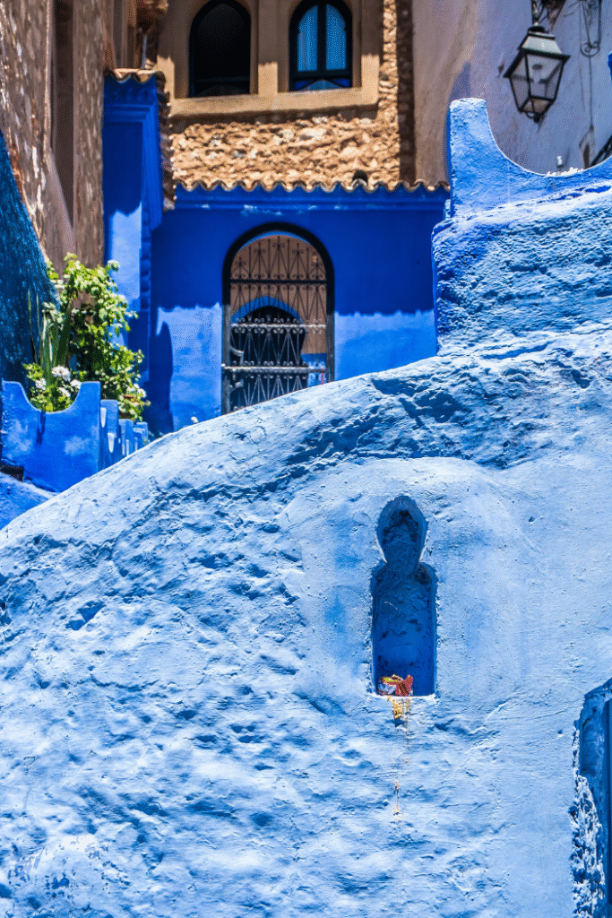 a blue decoration in moroccan old strets t a blue decoration in moroccan old strets t