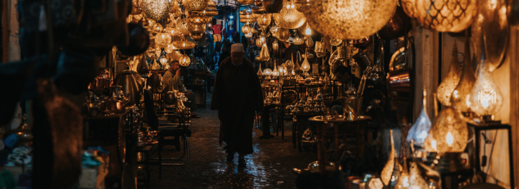 a cinematic look for a old man walking in one the nice place in the wolrd from morocco