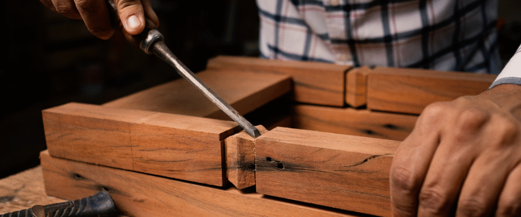 a woodworker man in morocco