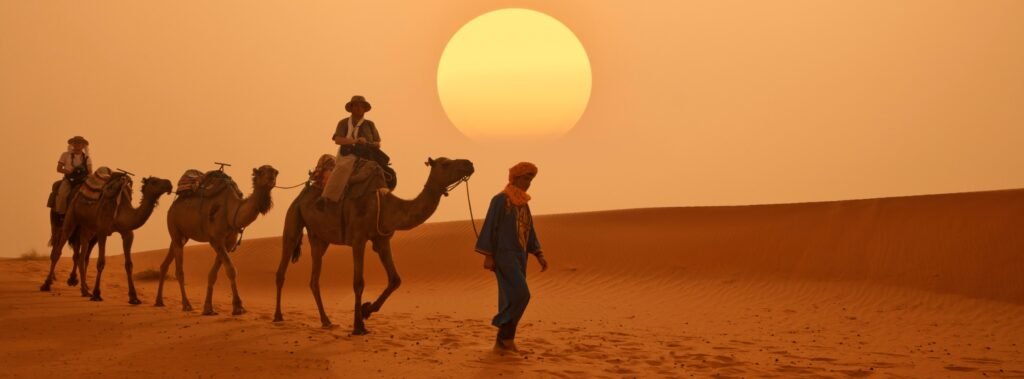 walking in morocans sahara walking in morocans sahara